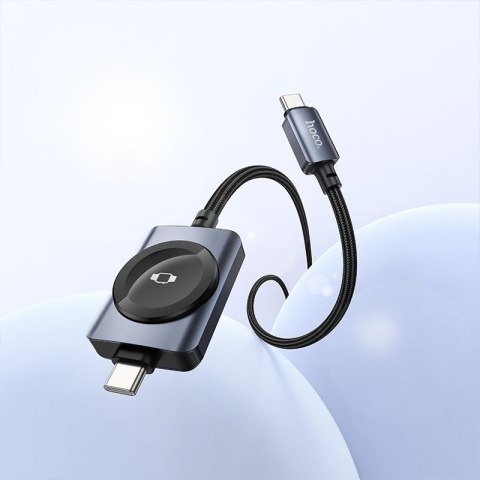Kabel Hoco USB C do USB C PD100W z funcją ładowania iWatcha 1,2 m CW66 czarny
