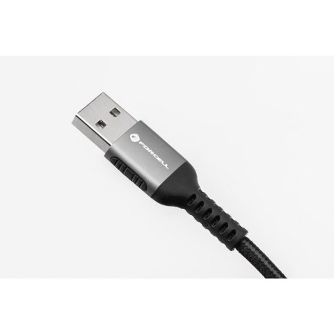 Kabel USB A do Lightning Forcell F-Energy 2,4A 12W Cafule 0,25 m C257 czarny