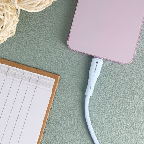 Kabel USB A do Lightning Forcell F-Energy 2,4A 12W Silicone 1 m C343 niebieski