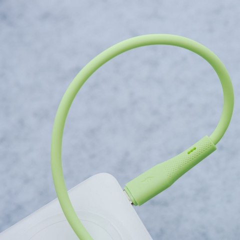 Kabel USB A do Lightning Forcell F-Energy 2,4A 12W Silicone 1 m C343 zielony