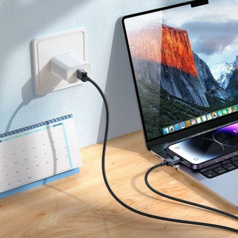Kabel USB A do Lightning Hoco 2,4A z wyświetlaczem 1 m X118 czarny