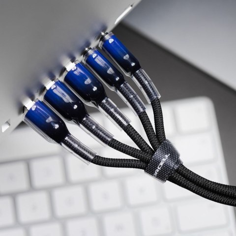 Kabel USB A do Micro USB Forcell F-Energy QC3.0 2,4A 18W Gradient 1 m C351 czarny