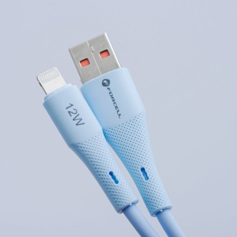 Kabel USB A do Micro USB Forcell F-Energy QC3.0 2,4A 18W Silicone 1 m C341 niebieski