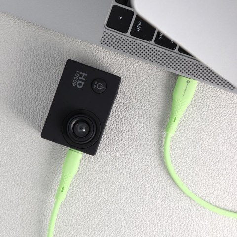 Kabel USB A do Micro USB Forcell F-Energy QC3.0 2,4A 18W Silicone 1 m C341 zielony