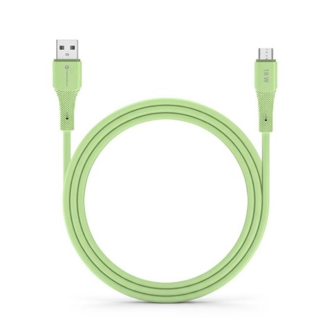 Kabel USB A do Micro USB Forcell F-Energy QC3.0 2,4A 18W Silicone 1 m C341 zielony
