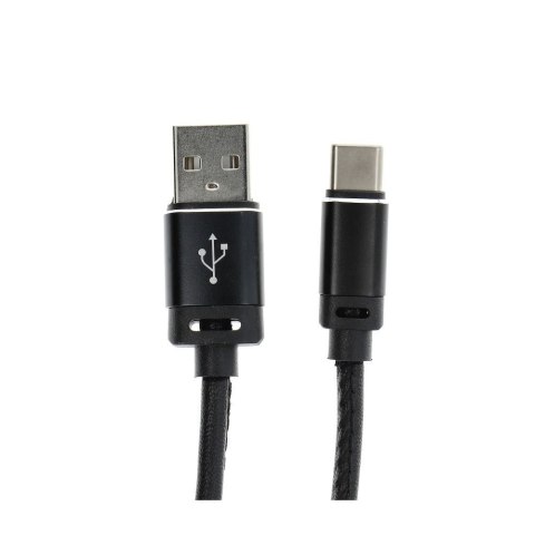 Kabel USB A do Typ C 2.0 C366 (długa koncówka 8mm) 1 m czarny