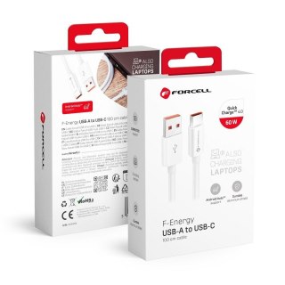 Kabel USB A do USB C Forcell F-Energy QC4.0 3A 66W 1 m C336 biały