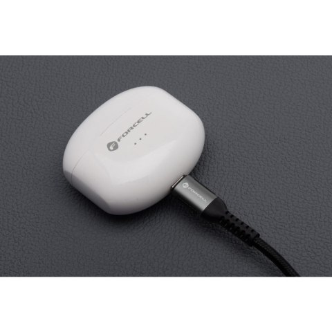 Kabel USB A do USB C Forcell F-Energy QC4.0 3A 66W Cafule 2 m C256 czarny