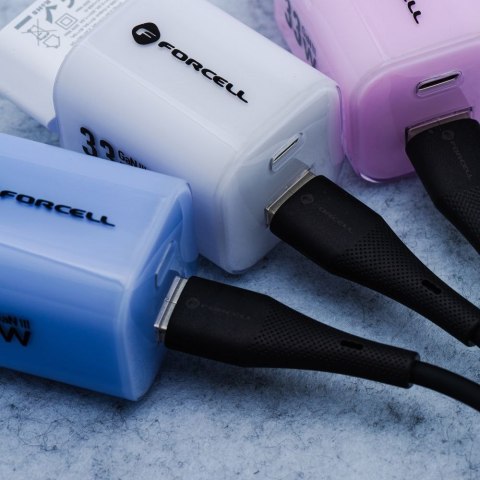 Kabel USB A do USB C Forcell F-Energy QC4.0 3A 66W Silicone 1 m C342 czarny