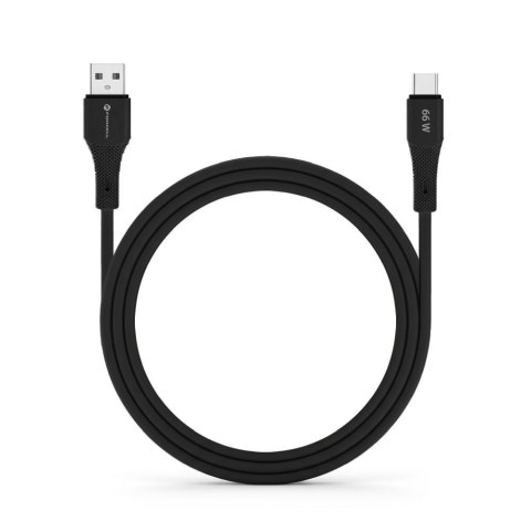 Kabel USB A do USB C Forcell F-Energy QC4.0 3A 66W Silicone 1 m C342 czarny