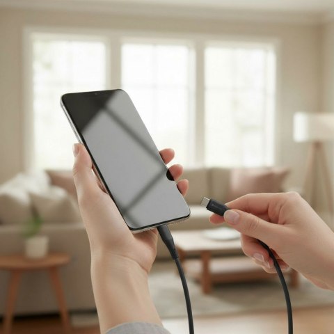 Kabel USB A do USB C Forcell F-Energy QC4.0 3A 66W Silicone 1 m C342 czarny