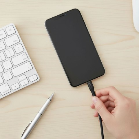 Kabel USB A do USB C Forcell F-Energy QC4.0 3A 66W Silicone 1 m C342 czarny