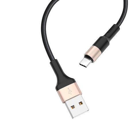 Kabel USB A do USB C Hoco 2A 1 m X26 czarno złoty