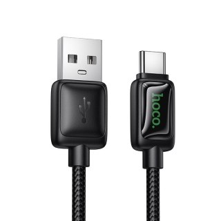 Kabel USB A do USB C Hoco 3A 1,2 m z LCD U146 czarny