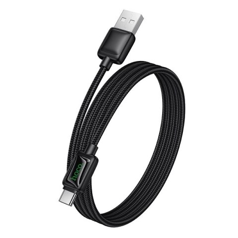 Kabel USB A do USB C Hoco 3A 1,2 m z LCD U146 czarny