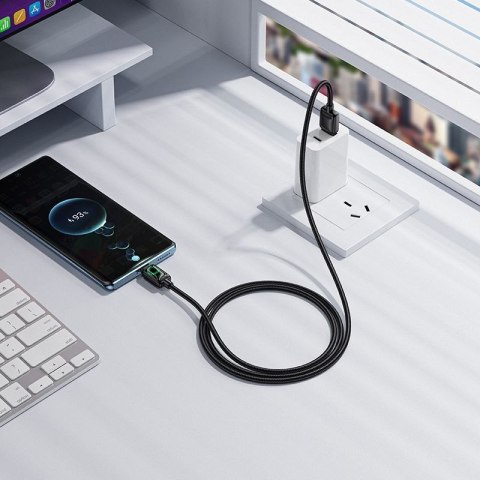 Kabel USB A do USB C Hoco 3A 1,2 m z LCD U146 czarny