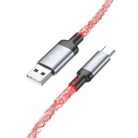 Kabel USB A do USB C Hoco 3A 1 m U112 szary