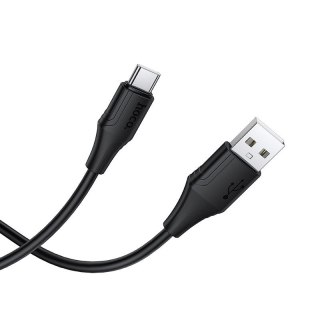 Kabel USB A do USB C Hoco 3A silikonowy 1 m X124 czarny