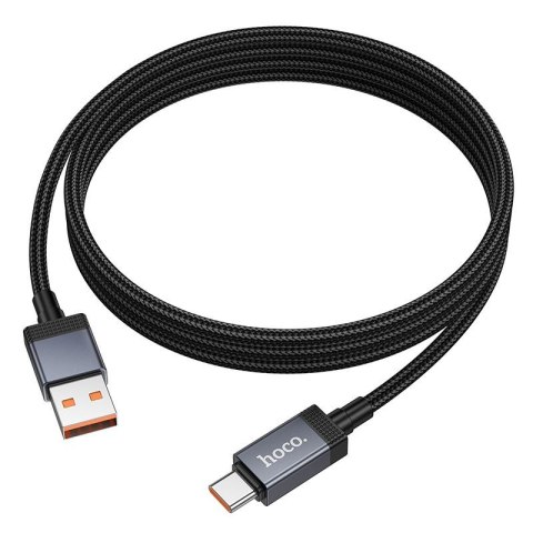 Kabel USB A do USB C Hoco 5A z wyświetlaczem 1 m X118 czarny