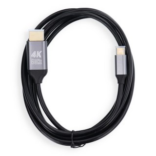 Kabel USB C do HDMI Blue Star 4K 60Hz - High Speed, HDR, ARC, Ethernet, 2 m czarny