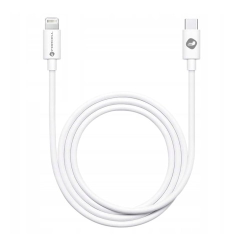 Kabel USB C do Lightning Forcell F-Energy PD 27W Tuba 1 m C291 biały