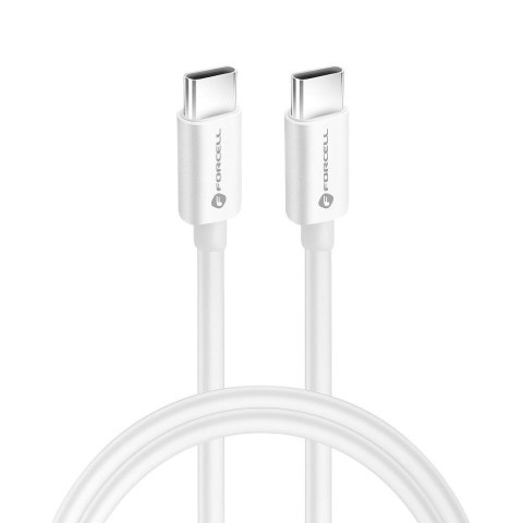 Kabel USB C do USB C Forcell F-Energy QC4.0 PD 3A 60W 0,5 m C338 biały