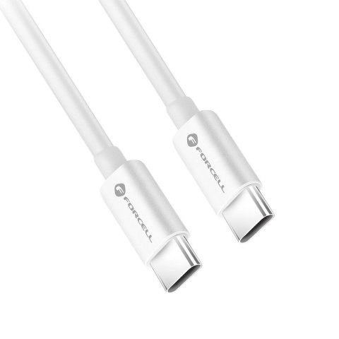 Kabel USB C do USB C Forcell F-Energy QC4.0 PD 3A 60W 0,5 m C338 biały