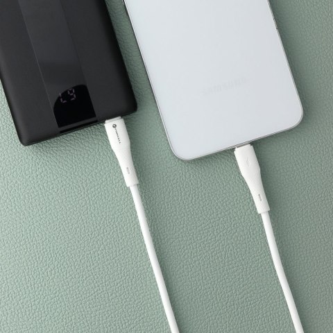 Kabel USB C do USB C Forcell F-Energy QC4.0 PD 3A 60W Silicone 1 m C344 biały