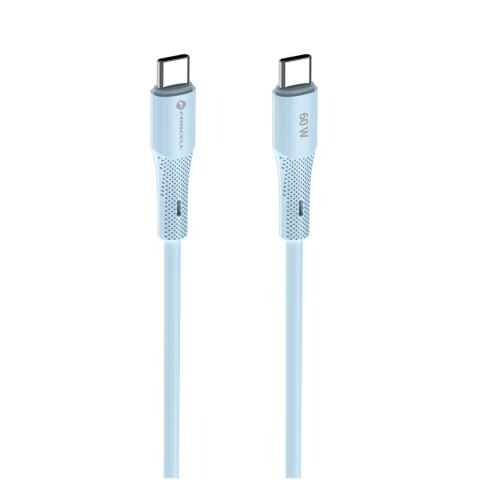 Kabel USB C do USB C Forcell F-Energy QC4.0 PD 3A 60W Silicone 1 m C344 niebieski