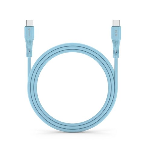 Kabel USB C do USB C Forcell F-Energy QC4.0 PD 3A 60W Silicone 1 m C344 niebieski