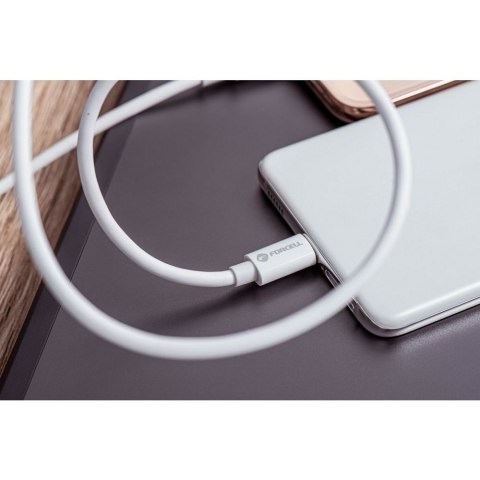 Kabel USB C do USB C Forcell F-Energy QC4.0 PD 5A 100W 1 m C339 biały