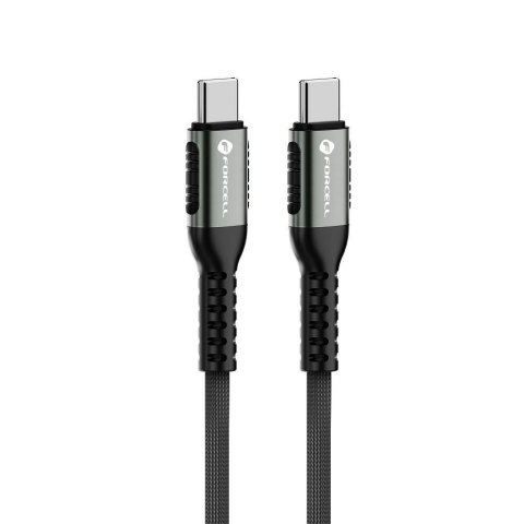Kabel USB C do USB C Forcell F-Energy QC4.0 PD 5A 100W Cafule 0,25 m C260 czarny