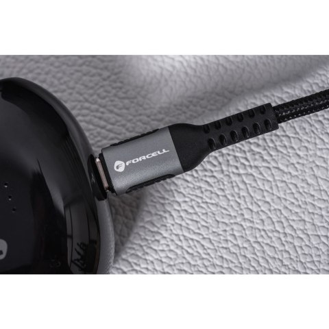 Kabel USB C do USB C Forcell F-Energy QC4.0 PD 5A 100W Cafule 1,2 m C260 czarny