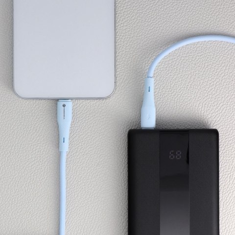 Kabel USB C do USB C Forcell F-Energy QC4.0 PD 5A 100W Silicone 1 m C347 niebieski