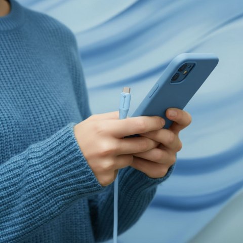 Kabel USB C do USB C Forcell F-Energy QC4.0 PD 5A 100W Silicone 1 m C347 niebieski