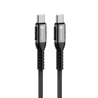Kabel USB C do USB C Forcell F-Energy QC4.0 PD 5A 240W Cafule 0,25 m C263 czarny