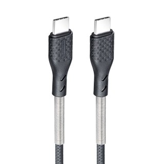 Kabel USB C do USB C Forcell F-Energy QC4.0 PD 5A 66W Carbon 1 m CB-02C czarny