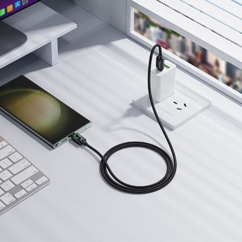 Kabel USB C do USB C Hoco 3A 60W 1,2 m z LCD U146 czarny