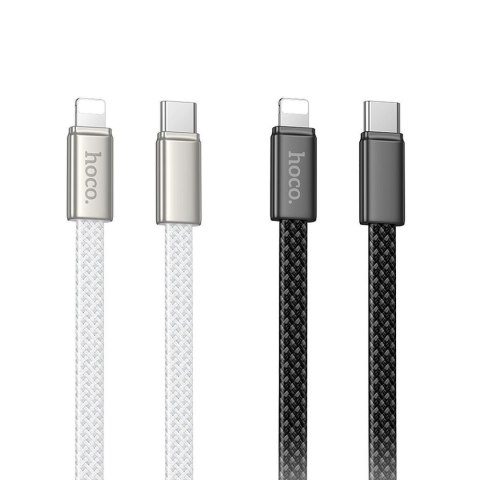 Kabel USB C do USB C Hoco 3A 60W płaski 1 m X125 biały