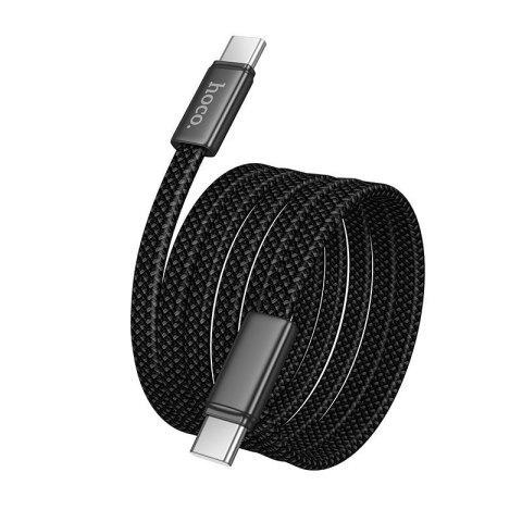 Kabel USB C do USB C Hoco 3A 60W płaski 1 m X125 czarny