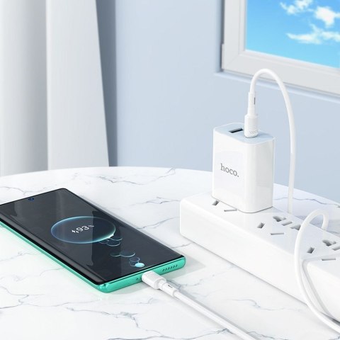 Kabel USB C do USB C Hoco PD 3A 60W 1 m X83 biały