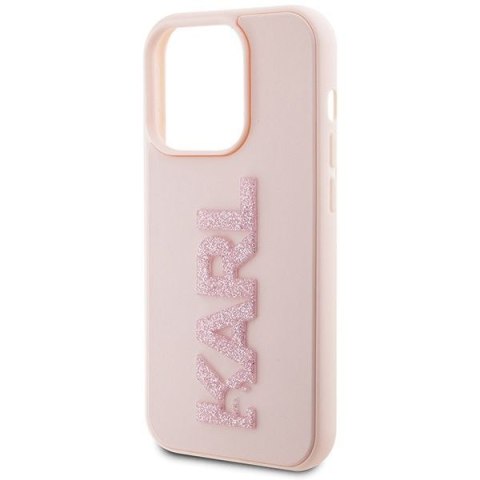 KARL LAGERFELD futerał do IPHONE 15 Pro KLHCP15L3DMBKCP (3D Logo Glitter) różowy