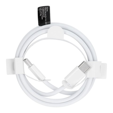 Kabel USB C do USB C PD QC3.0 3A 30W 1 m HD26 biały