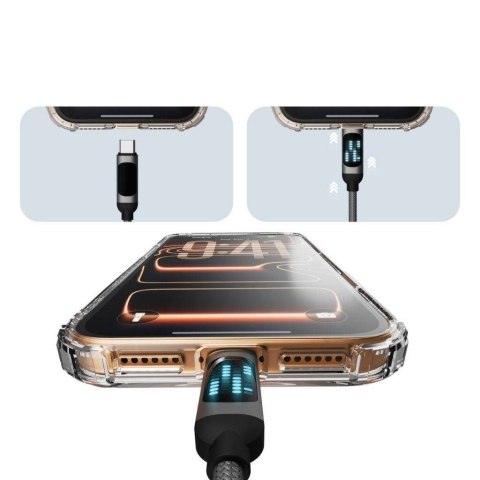 Kabel USB X-ONE FlowLink Running LED - typ C do C max 100W 1,2m czarny