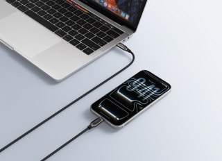 Kabel z wyświetlaczem LED USB C do USB C VEGER PD 5A 100W 1,5 m CC1-XHJ czarny