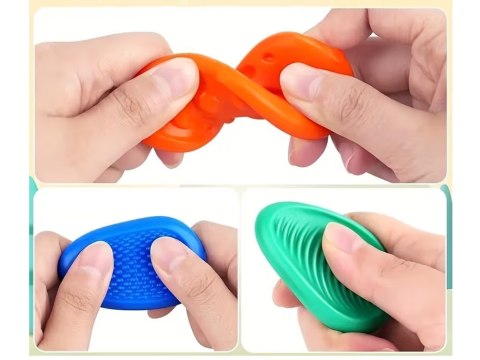 Kamienie Sensoryczne Silikonowe Fidget Toys 6 szt. Różne Faktury ZA6423