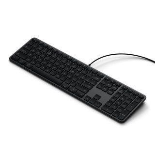 Klawiatura przewodowa USB A/USB C QWERTY Dual (Mac/Windows) Satechi Slim LX3 Wired czarrna