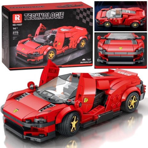 Klocki techniczne Futurystyczne auto CZERWONE drzwi unoszone 275-ele ZA5794