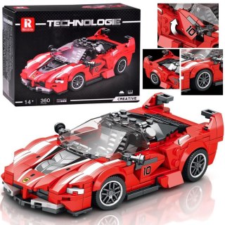 Klocki techniczne Supersportowe auto CZERWONY KABRIOLET 360-ele ZA5786