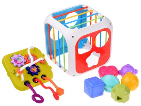 Kostka edukacyjna dla malucha sorter sensoryczny kształty cymbałki ZA5278